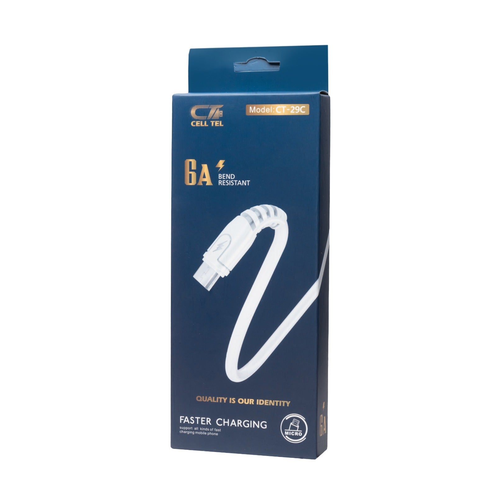 كابل شحن سريع مايكرو من سل تل، أبيض - CT-29C كابل شحن سريع مايكرو من سل تل، أبيض - CT-29C